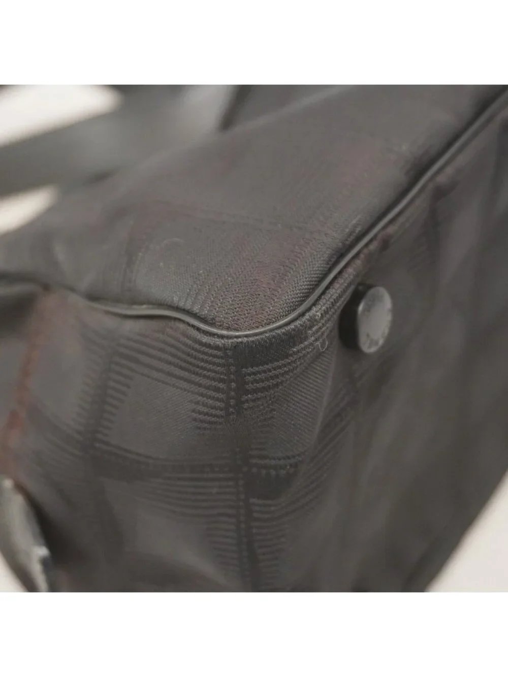 Chanel Handbag New Travel Nylon Black Silver